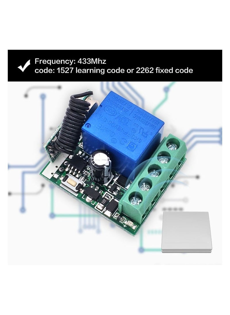 Diese لوحة الحائط التحكم عن بعد التبديل 433 ميجا هرتز 12 فولت 10A التتابع استقبال لغرفة النوم ضوء السقف المصباح الكهربي - Image 4