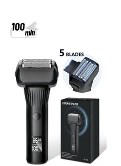 DOSCHER Electric Shavers for Bald Men, Face Trimmer, Mens Shaving Machine Wet Dry Men's Razors Cordless Rechargeable,2-Speed 5-Blade LED Display  - Image 1