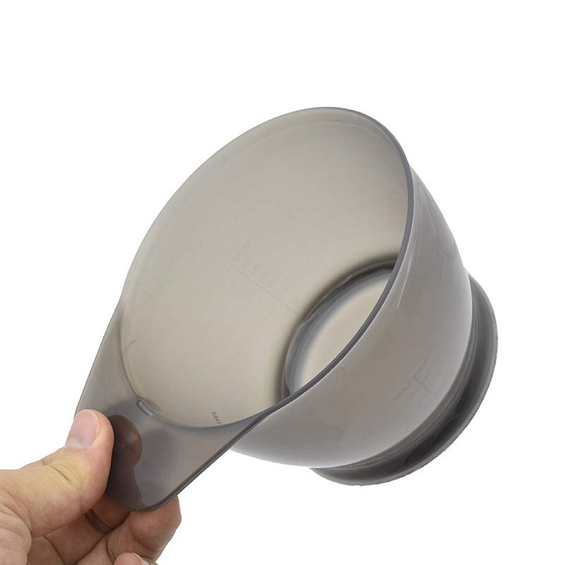 lasenersm 2 Pieces Hair Color Bowl Hair Dye Bowl Hair Color Mixing Bowl Plastic Color Mixing Tint Bowl Hair Dye Bowl Applicator Bowl Hair Dyeing Coloring Tools for Home Salon, Transparent Black - Image 4