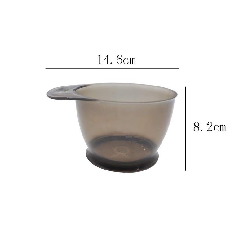 lasenersm 2 Pieces Hair Color Bowl Hair Dye Bowl Hair Color Mixing Bowl Plastic Color Mixing Tint Bowl Hair Dye Bowl Applicator Bowl Hair Dyeing Coloring Tools for Home Salon, Transparent Black - Image 2