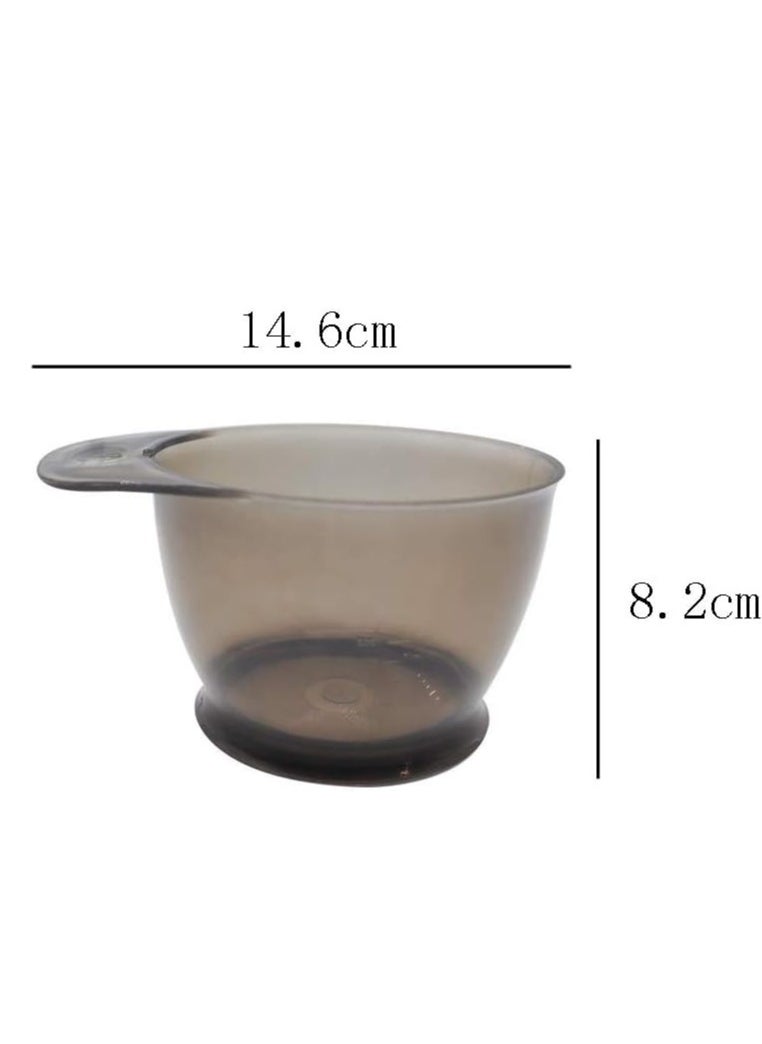 lasenersm lasenersm 2 Pieces Hair Color Bowl Hair Dye Bowl Hair Color Mixing Bowl Plastic Color Mixing Tint Bowl Hair Dye Bowl Applicator Bowl Hair Dyeing Coloring Tools for Home Salon, Transparent Black  - Image 2