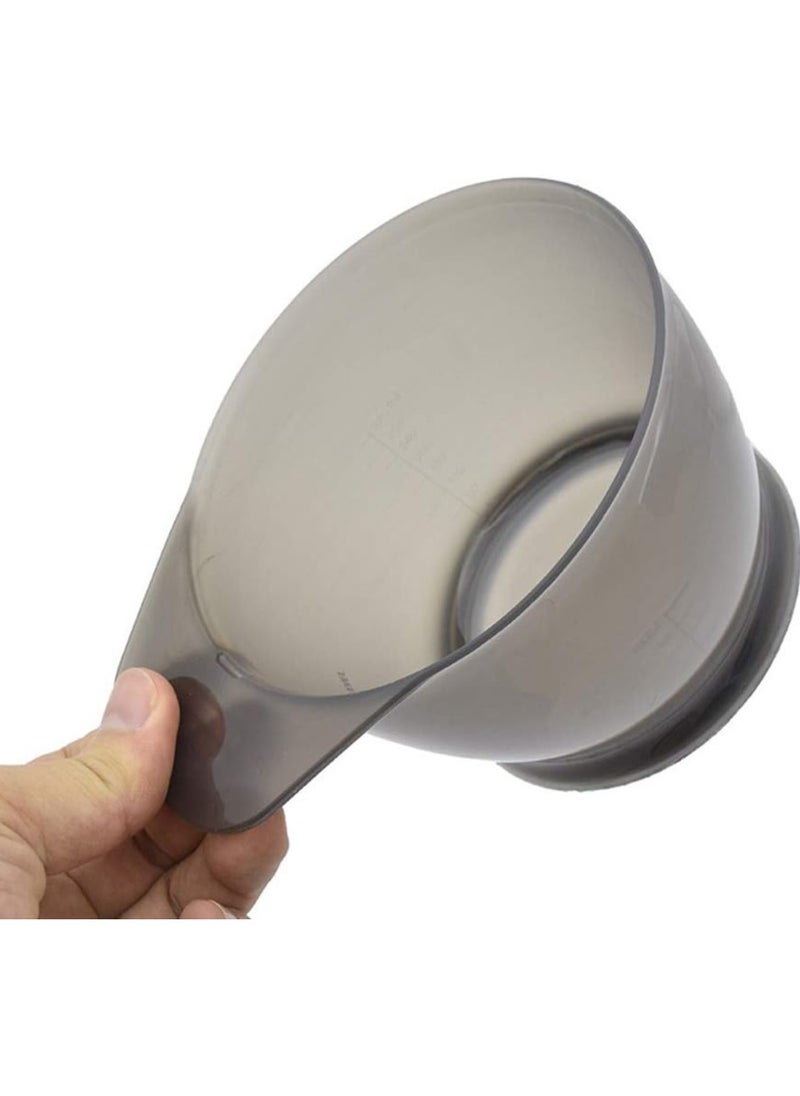 lasenersm lasenersm 2 Pieces Hair Color Bowl Hair Dye Bowl Hair Color Mixing Bowl Plastic Color Mixing Tint Bowl Hair Dye Bowl Applicator Bowl Hair Dyeing Coloring Tools for Home Salon, Transparent Black  - Image 3