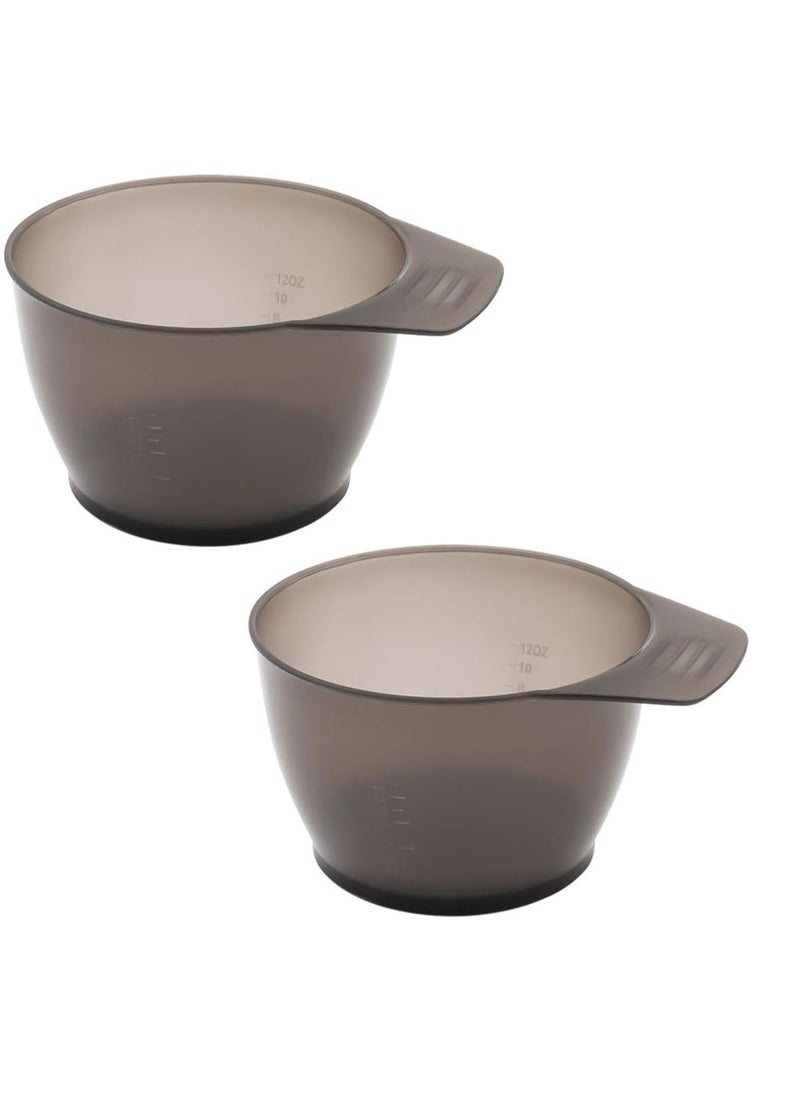 lasenersm lasenersm 2 Pieces Hair Color Bowl Hair Dye Bowl Hair Color Mixing Bowl Plastic Color Mixing Tint Bowl Hair Dye Bowl Applicator Bowl Hair Dyeing Coloring Tools for Home Salon, Transparent Black  - Image 5