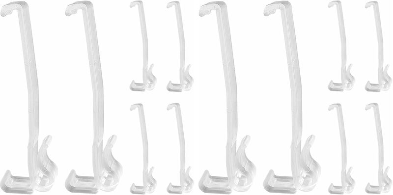 Cutelec Valance Clips 6pcs 3-1/4'' Window Blinds Hidden Clip Clear Plastic for Horizontal Blinds Valance Retainer Holder (Pack of 2) - Image 1