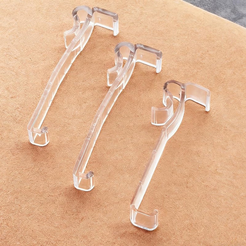 Cutelec Valance Clips 6pcs 3-1/4'' Window Blinds Hidden Clip Clear Plastic for Horizontal Blinds Valance Retainer Holder (Pack of 2) - Image 3