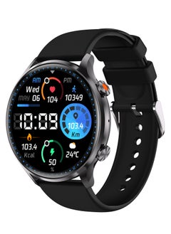 WAPIK Korean Brand Smart Watch Y5，Business Smartwatch, Waterproof Fitness Watch, Bluetooth Calling, Compatible with Android and iOS,Smartwatch For Men, Zinc Alloy Vacuum Plating, Heart Rate Monitoring，Black  - Image 1