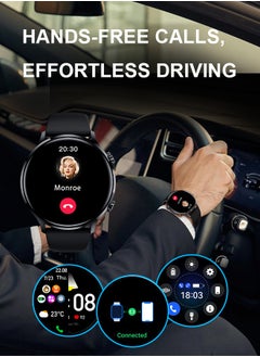 WAPIK Korean Brand Smart Watch Y5，Business Smartwatch, Waterproof Fitness Watch, Bluetooth Calling, Compatible with Android and iOS,Smartwatch For Men, Zinc Alloy Vacuum Plating, Heart Rate Monitoring，Black  - Image 5