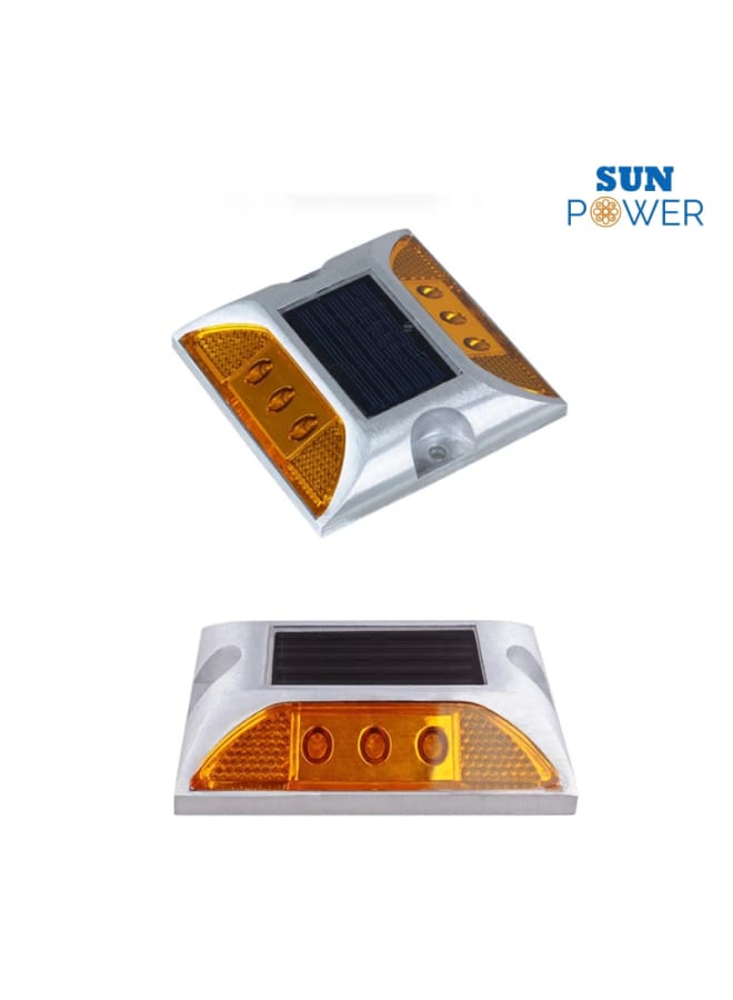 SUN POWER Solar Cat Eye Ground Lights Aluminum Warm Light 8-Month Warranty - Image 1