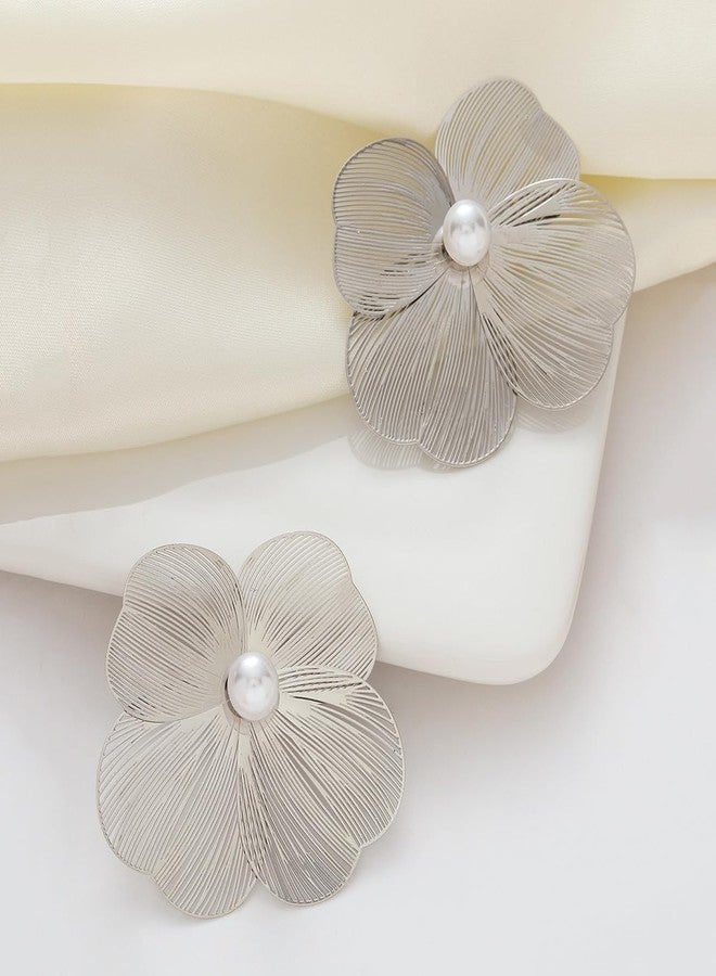 AMAAL Earrings For Women & Girls Stylish | Western Korean Earrings Bali | Butterfly| Stud Earrings Set for Women Moti Accessories Aesthetic | Fashion American Diamond AD CZ Gold Stud earinging 137 - Image 4