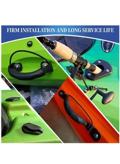 SYOSI Kayak Handle Carry Handles Mount Paddle with Screws and Bungee Cord, Canoe Boat Side Mount Carry Handle, Kayak Carry Handle, Ocean, Rowing Tool, Pescador, Emotion Kayaks Suitcase, 4 Pcs  - Image 2