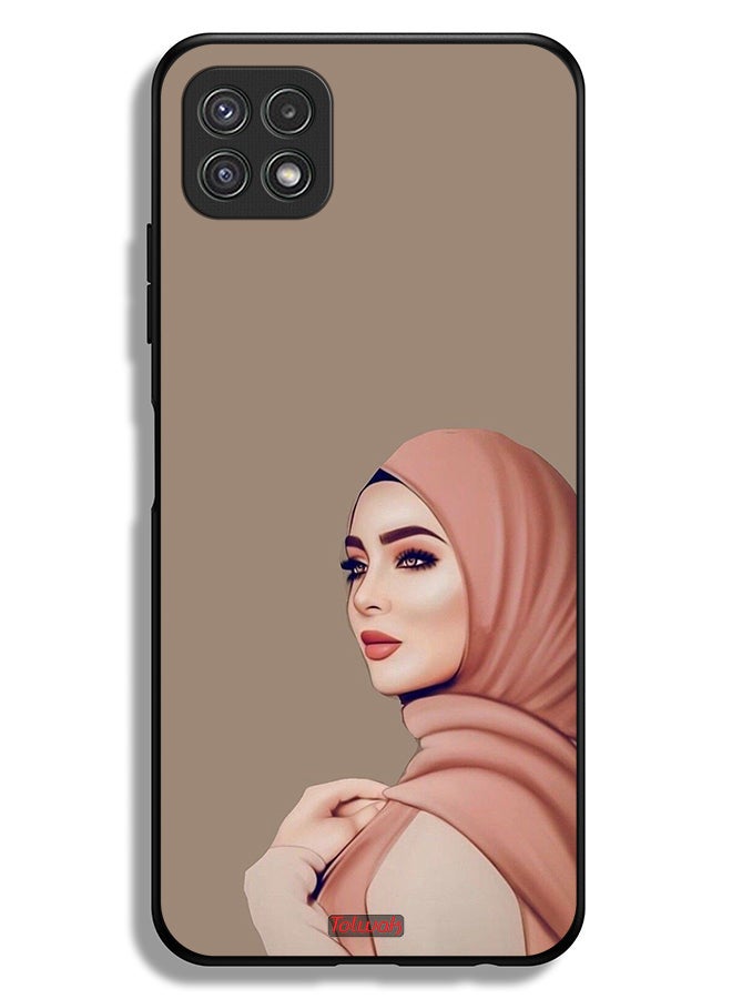 Tolwak Samsung Galaxy A22 5G Protective Case Cover Beautiful Hijab Girl - Image 1
