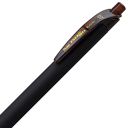 Pentel EnerGel Kuro Liquid Gel Pen, (0.7mm) Medium line, Brown Ink, 12 Pack (BL437R1-E) - Image 2