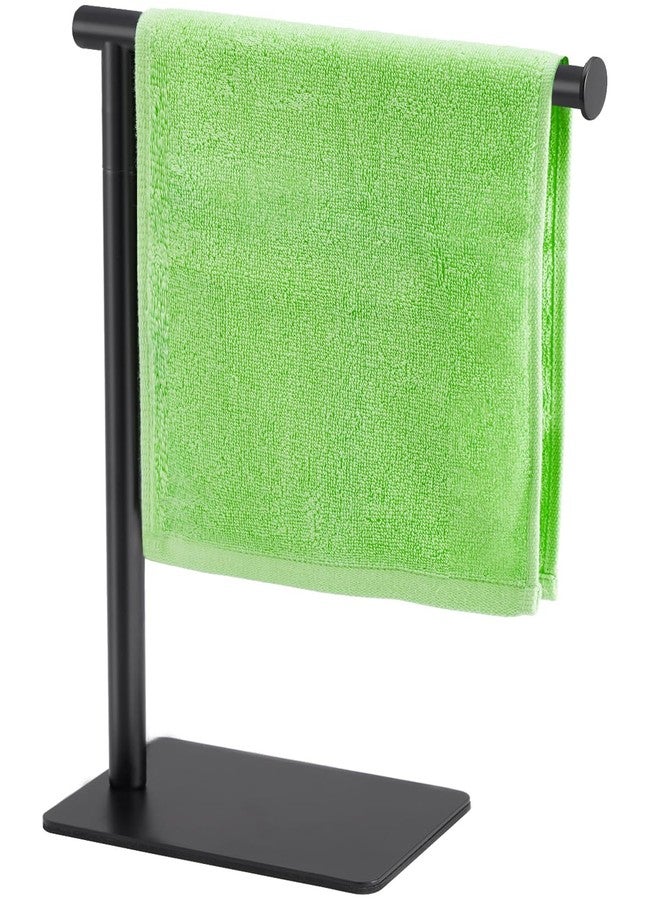 DECLUTTR Hand Towel Holder Stand, DECLUTTR Stainless Steel Towel Rack for Bathroom Countertop, Black Free Standing Hand Towel Rack - Image 1