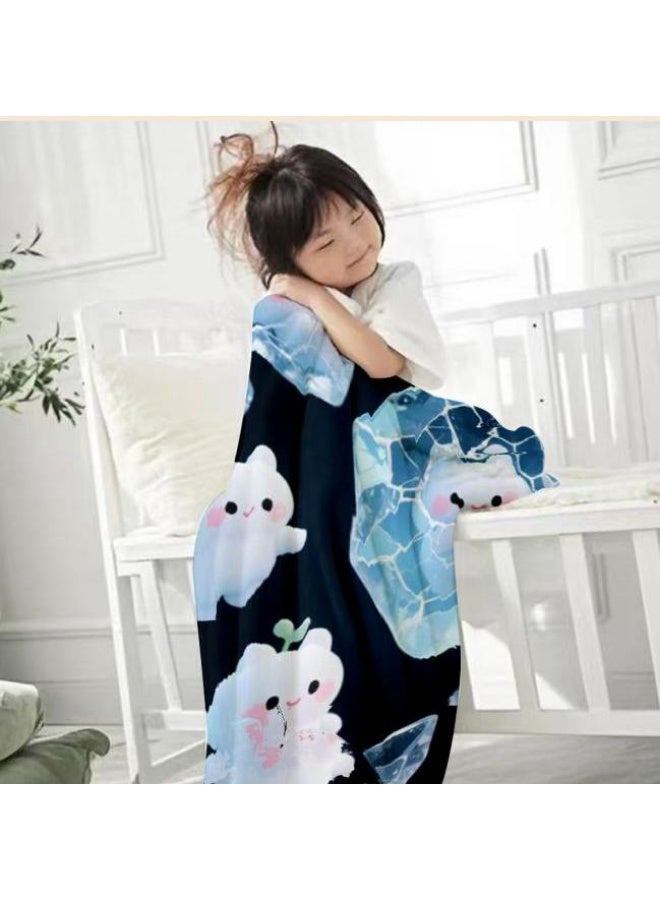 عام بطانية رقيقة من الفانيلا الكرتونية للأطفال أو الطلاب (دافئة ومريحة ومناسبة للنوم والألعاب) 100 سم * 150 سم - 747 - Image 3