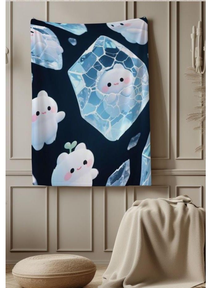 عام بطانية رقيقة من الفانيلا الكرتونية للأطفال أو الطلاب (دافئة ومريحة ومناسبة للنوم والألعاب) 100 سم * 150 سم - 747 - Image 5