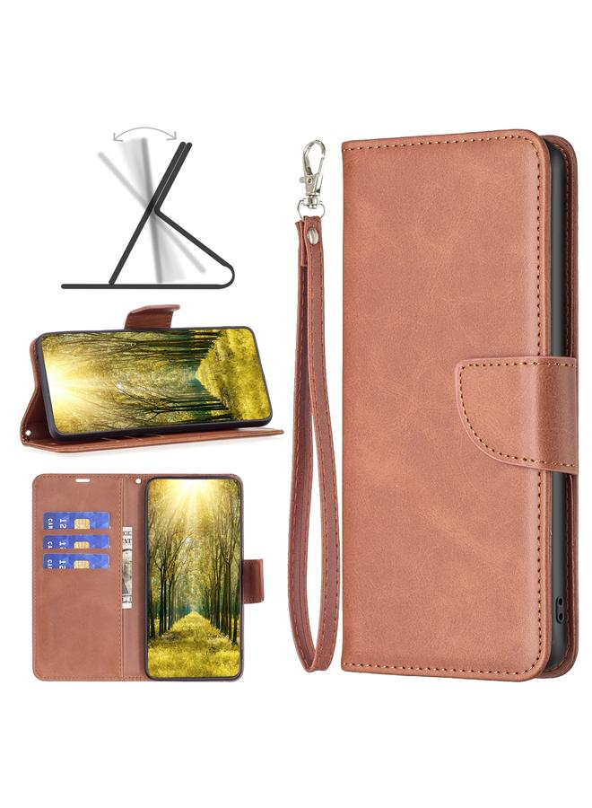 Case For Xiaomi Redmi 10C Lambskin Texture Pure Color Leather Phone Case