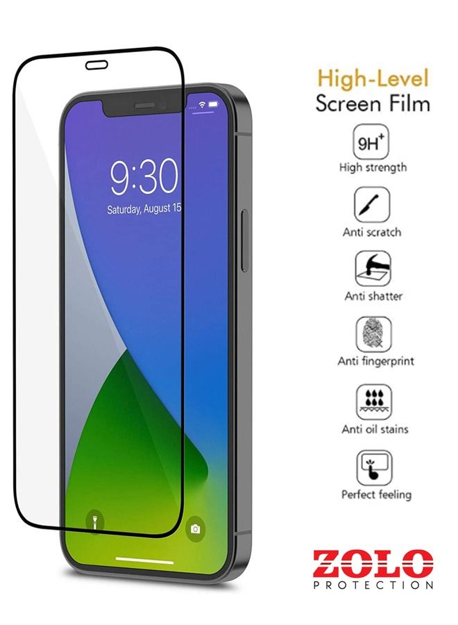 Zolo 9D Tempered Glass Screen Protector For Apple iPhone 12 pro Clear - Image 3