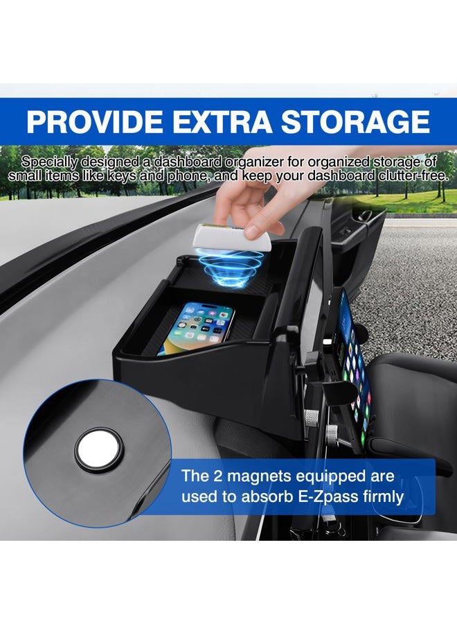 Autorder 2-in-1 Car Phone Holder for 2023-2025 2026 Honda CR-V CRV Accessories Dash Organizer with Cell Phone Mount 7/9-inch Hands-Free 360 Degree Rotation - Image 4