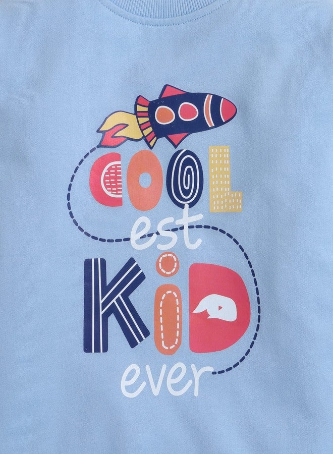 Minitatu Unisex-Baby Cotton Round Neck Sweatshirt (MT-3274D-AN_Sky Blue_6-12 Months) - Image 3