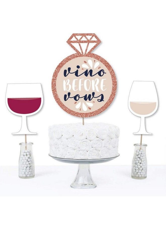 Big Dot of Happiness Vino Before Vows Winery Bridal Shower Or Bachelorette Party Centerpiece Sticks Table Toppers Set Of 15  - Image 4