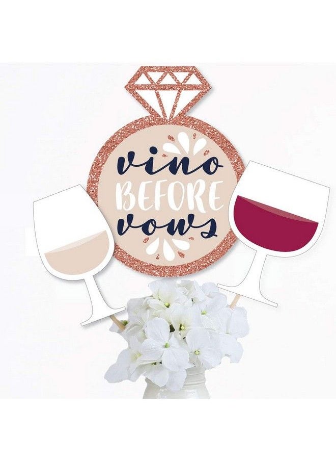 Big Dot of Happiness Vino Before Vows Winery Bridal Shower Or Bachelorette Party Centerpiece Sticks Table Toppers Set Of 15  - Image 3
