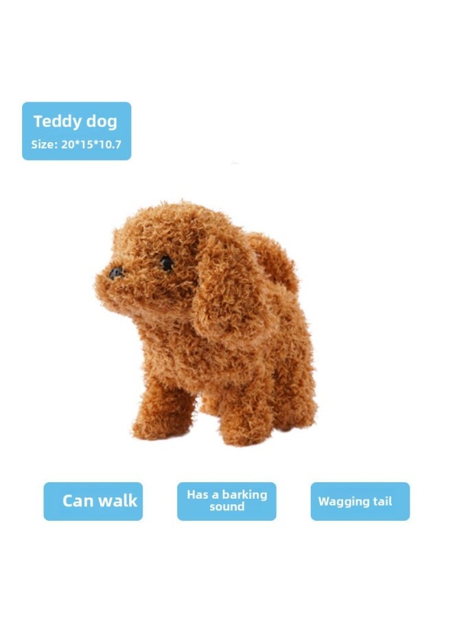 Simulation Electric Plush Dog Can Walk And Bark And Wag Its Tail Pet Toy Puppy Electronic Children's Toy Dog Wholesale-Color:Large Plush Electric Dog (small Hound)-Specifications:2 Aa Batteries (bring Your Own)  - Image 3