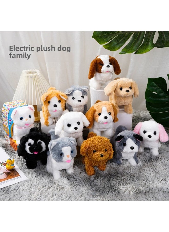 Simulation Electric Plush Dog Can Walk And Bark And Wag Its Tail Pet Toy Puppy Electronic Children's Toy Dog Wholesale-Color:Large Plush Electric Dog (small Hound)-Specifications:2 Aa Batteries (bring Your Own)  - Image 4
