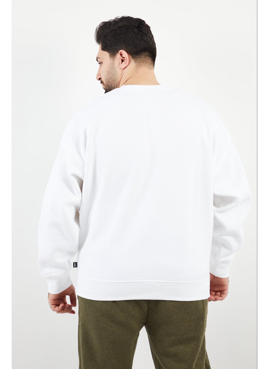 DKNY Sport Men Sportswear Fit Long Sleeves Outdoor Sweatshirt, White  - Image 3