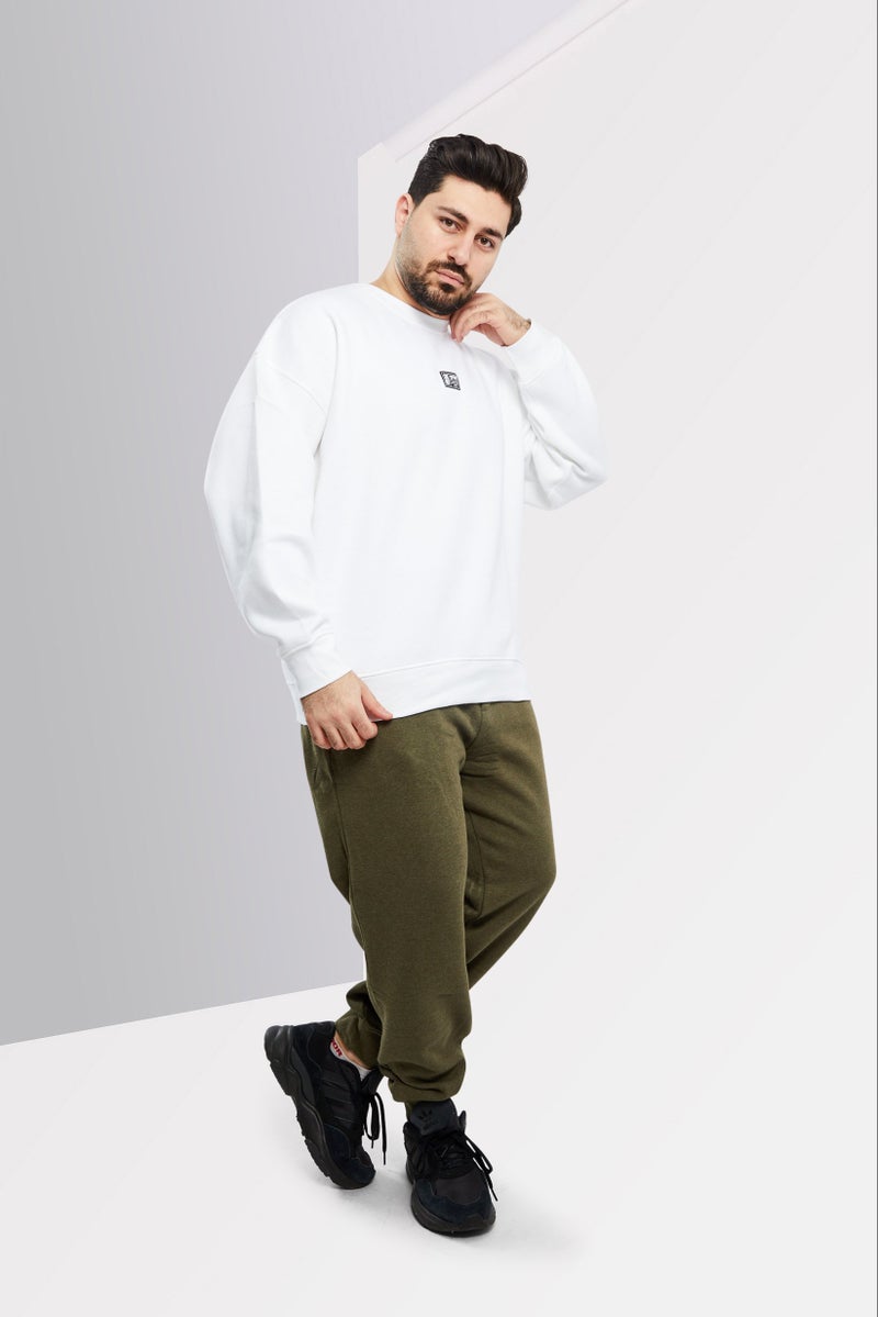 DKNY Sport Men Sportswear Fit Long Sleeves Outdoor Sweatshirt, White - Image 2