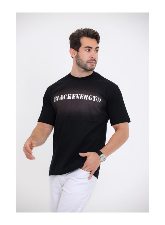WHITE RABBIT "Black Energy" Printed Black T-Shirt - Image 3