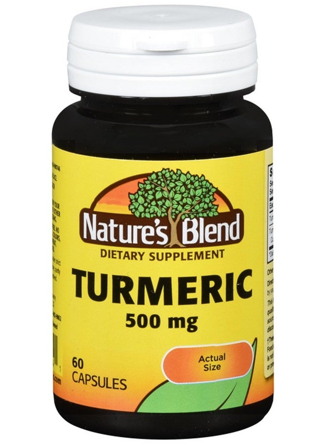 Nature's Blend Turmeric 500mg, 60 Capsules, (Pack of 2) - Image 1