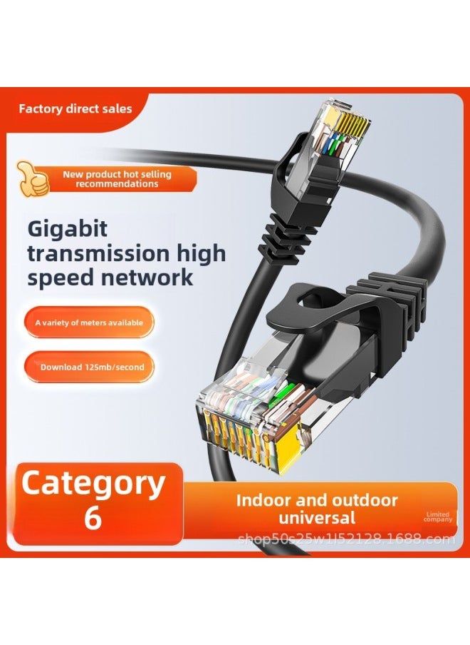 Generic Category 6 CAT6 Gigabit Broadband High-speed Network Cable Eight-core Twisted Pair Engineering Home Decoration Home Network Finished Jumper-Color:Light Gray Category 6 Gigabit-Line Length:30m  - Image 3