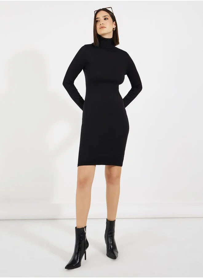 Styli Turtleneck Bodycon Dress