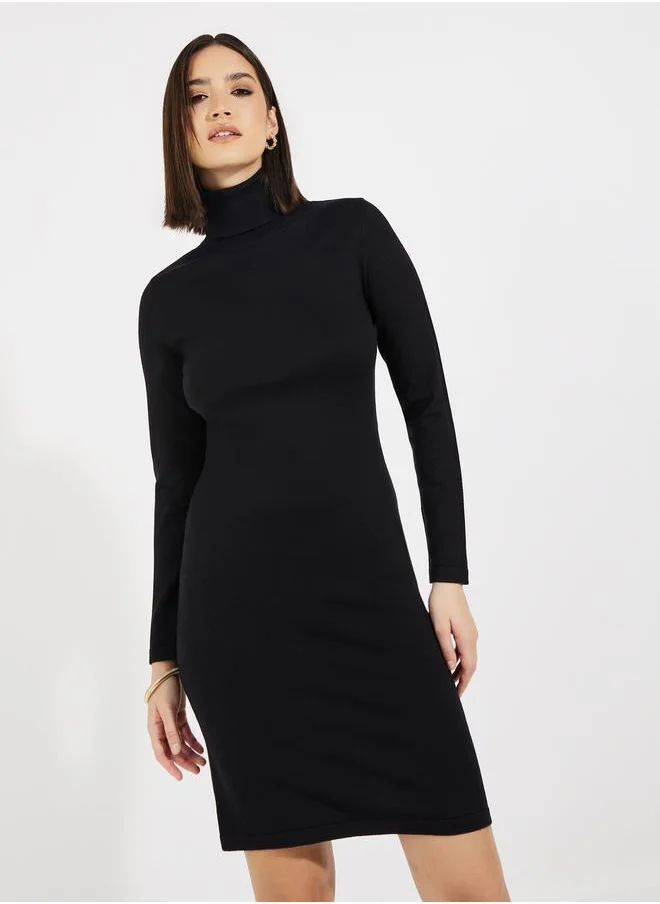 Styli Turtleneck Bodycon Dress