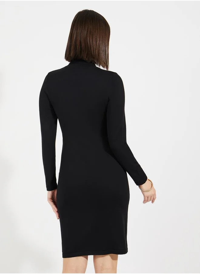 Styli Turtleneck Bodycon Dress