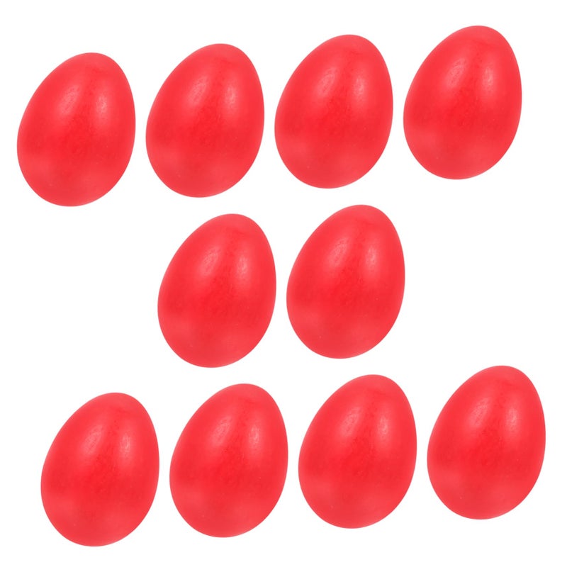 Wooden Faux Easter Eggs 10Pcs Handmade Pastel Colors For Crafts Home Decor - Image 2