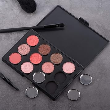 Allwon لوحة مكياج فارغة مغناطيسية من Allwon مع 12 قطعة من الأواني المعدنية الدائرية 26 مم - Image 5