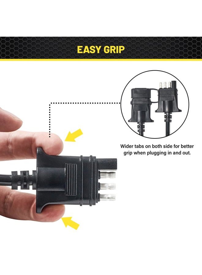 Oyviny 4 Way Flat Trailer Extension Coiled Cable 3 Feet 4 Pin Male and Female Wiring Harness Adapter 36" Stretchable Coiled Extension Wiring Cable with Dust Cover Plug & Play Connector 18 Guage - Image 3