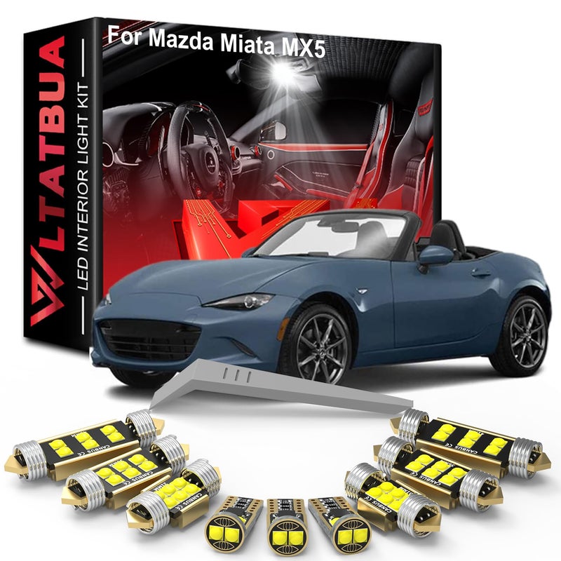 LED Interior Light Kit Replacement for Mazda Miata MX5 MX5 1998 to 2006 2007 2008 2009 2010 2011 2012 2013 2014 2015 2016 2017 2018 2019 2020 2021 2022 2023 2024