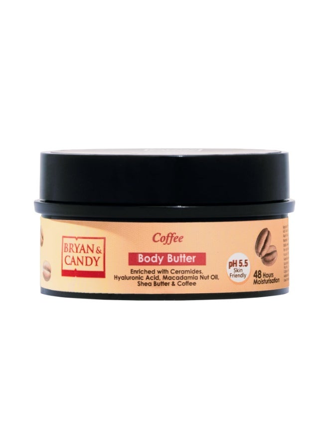 Bryan & Candy Coffee Body Butter 200g | pH 5.5 Skin Friendly | 48 Hours Moisturization | 100% Vegan - Image 1