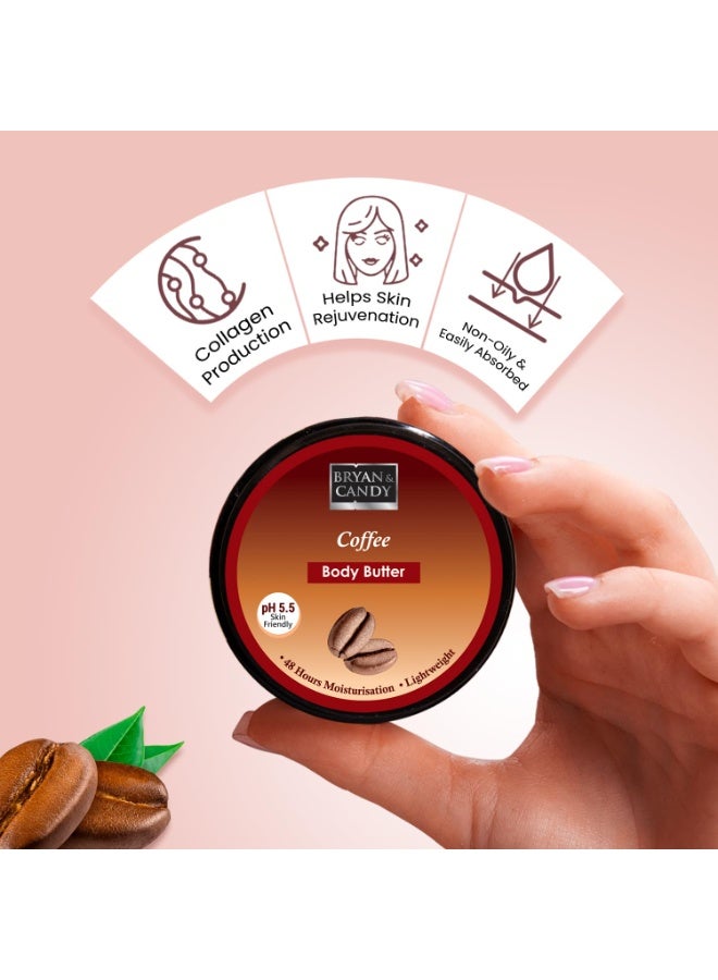 Bryan & Candy Coffee Body Butter 200g | pH 5.5 Skin Friendly | 48 Hours Moisturization | 100% Vegan - Image 3