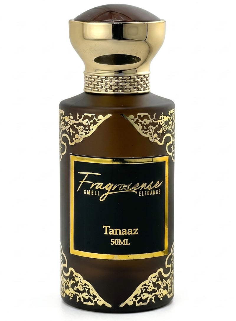 عطر تانااز الفاخر للنساء برائحة الأزهار والفواكه والمسك 50 مل بخاخ عطر يدوم طويلاً مع ملاحظات البرغموت، فاكهة العاطفة، والخوخ
