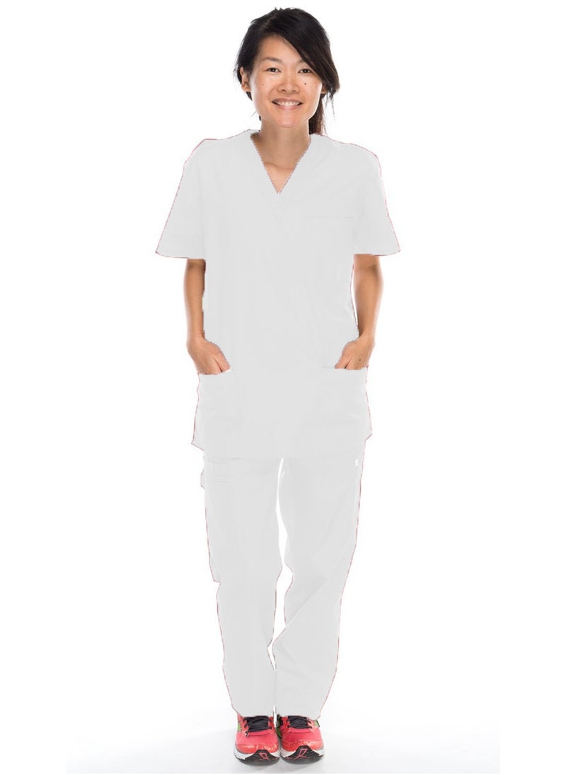 Meridian Meridian Classic Cargo Scrub Set - Comfortable and Stylish Unisex Medical Uniform with Cargo Pants and V-Neck Top. Ideal for Healthcare Professionals. Durable, Functional. 