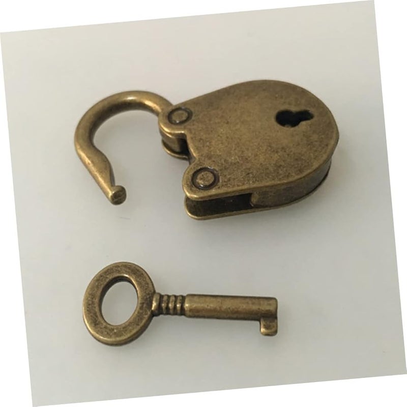 Vintage Bear Head Mini Padlock Set 9pcs Dark Brown Antique Key Lock With Clipping Ring - Image 3