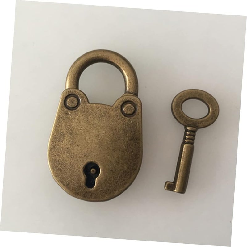 Vintage Bear Head Mini Padlock Set 9pcs Dark Brown Antique Key Lock With Clipping Ring - Image 5