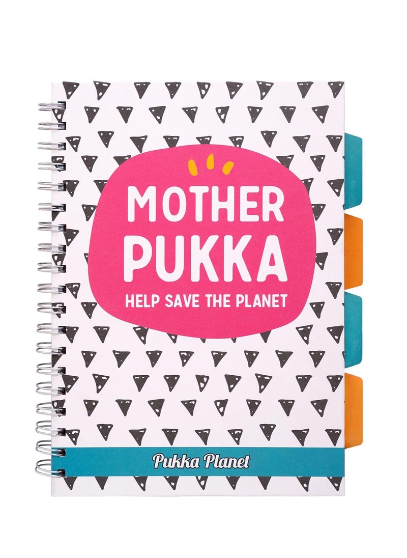 Pukka Pad - Pukka Pad, Pukka Planet B5 Project Book 1-Pack with Repositionable Dividers - 5-Subject Double Spiral Bound Notebook with 100% Recycled Paper, Recyclable After Use – 25.7 x 18.1cm - Image 1