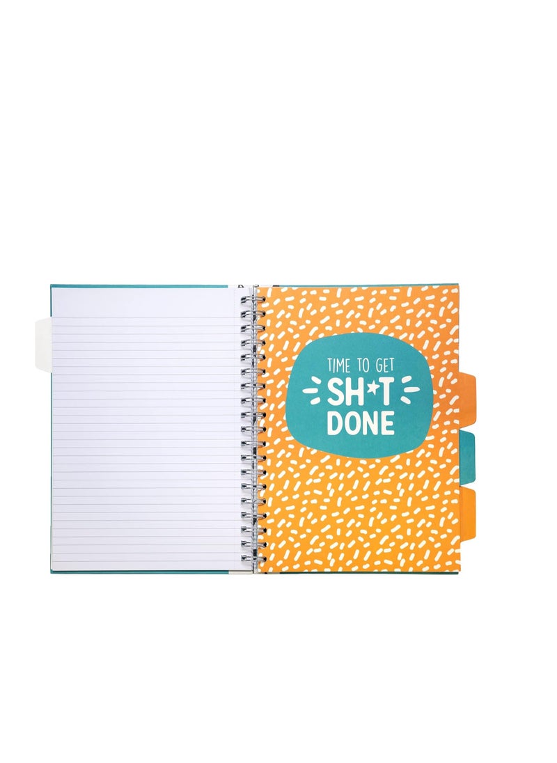 Pukka Pad - Pukka Pad, Pukka Planet B5 Project Book 1-Pack with Repositionable Dividers - 5-Subject Double Spiral Bound Notebook with 100% Recycled Paper, Recyclable After Use – 25.7 x 18.1cm - Image 1