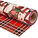 Ulmasinn Reversible Christmas Wrapping Paper Roll 17 x33ft DoubleSided Designs with Santa and postcard Plaid for Xmas Gift Wrap for Presents Table Decor Crafting - Image 1