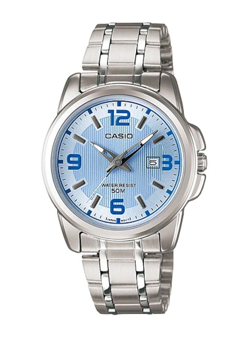 CASIO Women Silver Analog Quartz Metal Strap Watch LTP-1314D-2AVDF - 33mm - Image 1
