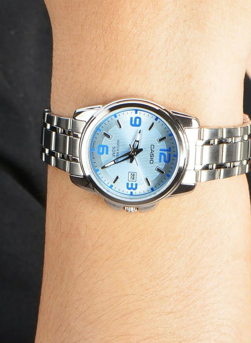 CASIO Women Silver Analog Quartz Metal Strap Watch LTP-1314D-2AVDF - 33mm - Image 5